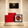Tranh dát vàng 24K Song Điểu Cát Tường quà tặng cao cấp nền đỏ trắng kích thước 20x20cm GL-TDV01 - Ảnh đại diện